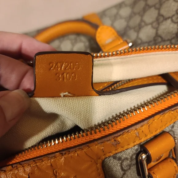 Gucci GG Boston Bag Yellow Beige Canvas and Leather. See description. - Picture 3 of 14